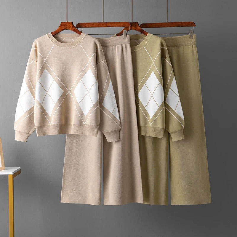 Lily™ - Set di Maglione a Maglia Caldo in Due Pezzi