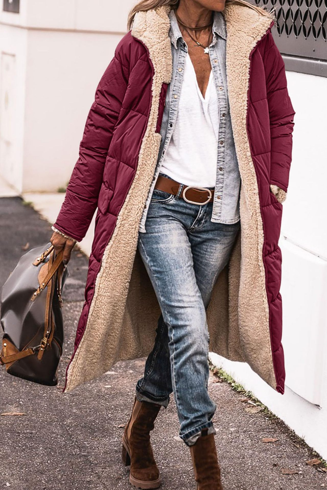 Johna – Cappotto Sherpa Lussuoso e Reversibile