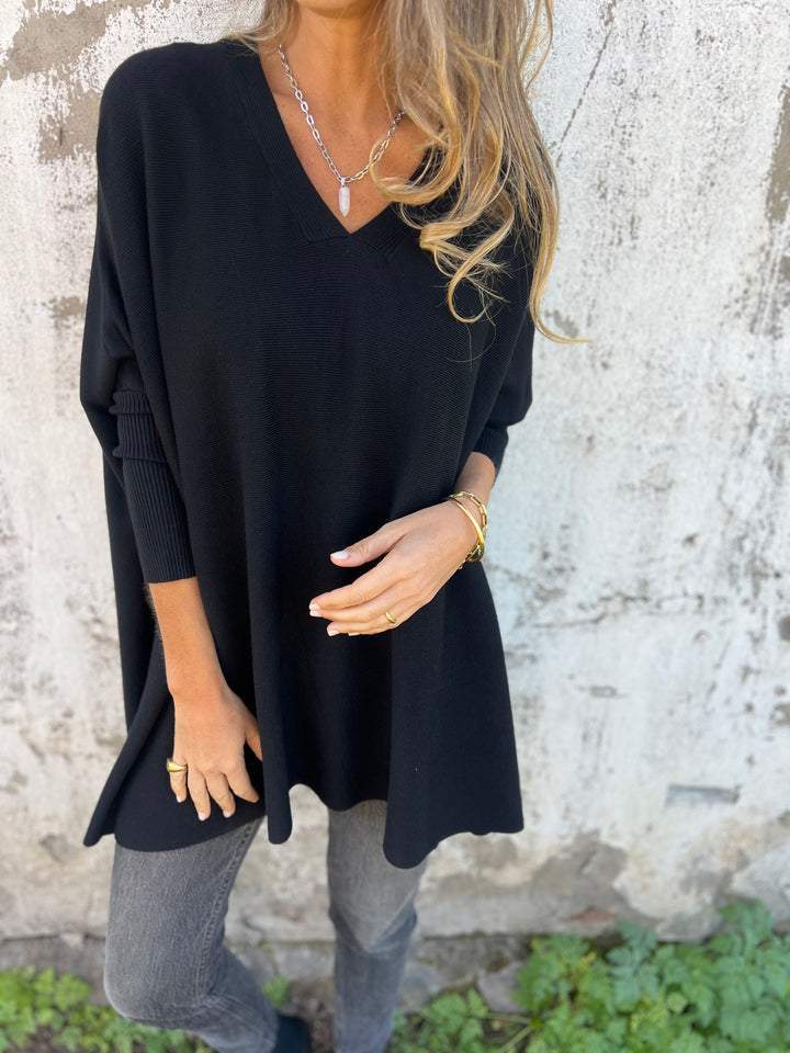 Grace™ - Maglione lavorato a maglia con scollo a V e maniche lunghe