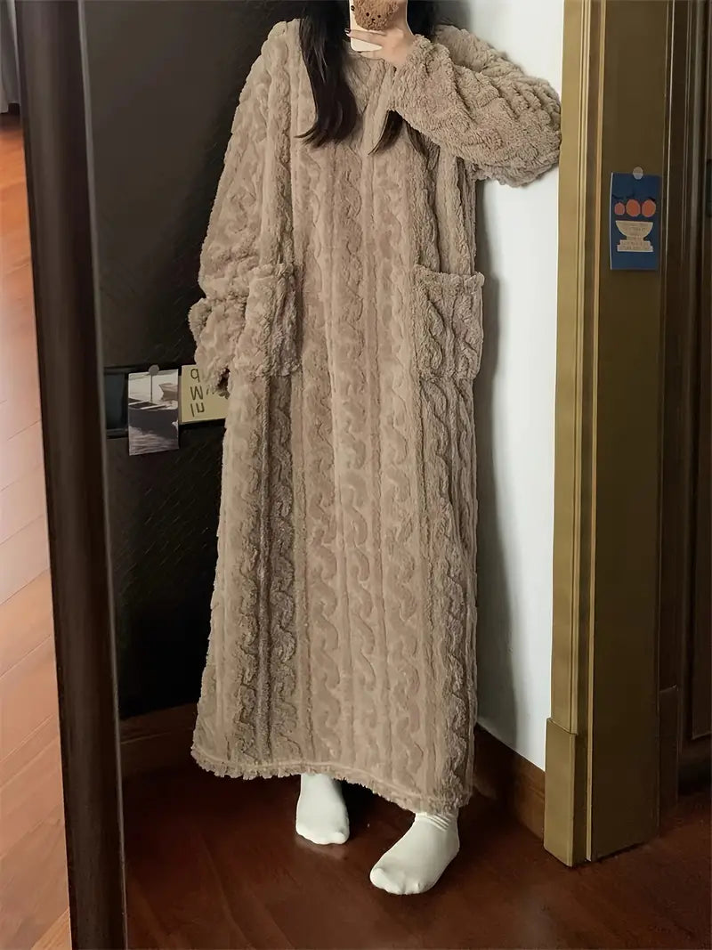 Abigail™ - Abito Invernale in Fleece Jacquard Morbido