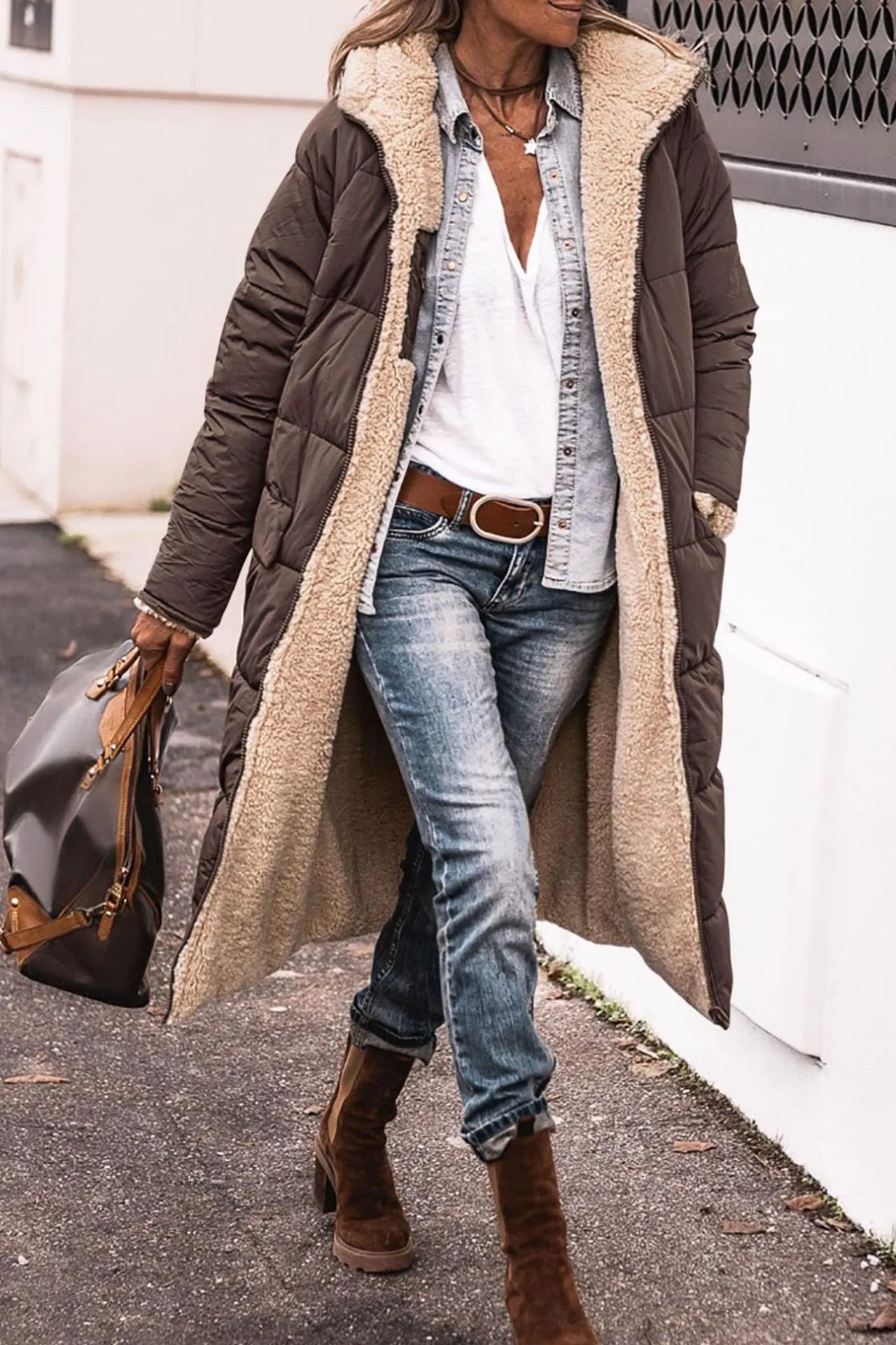 Johna – Cappotto Sherpa Lussuoso e Reversibile