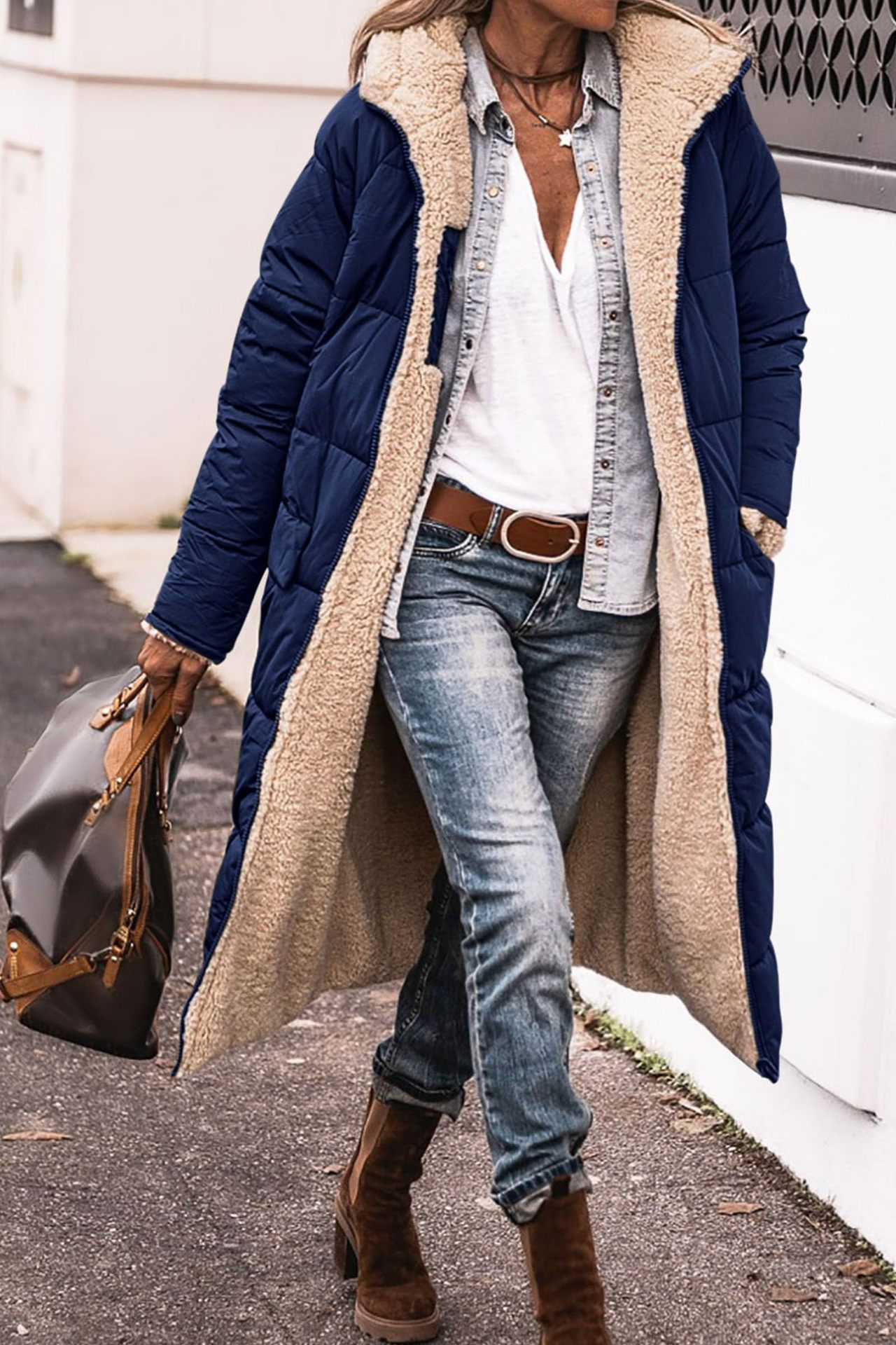 Johna – Cappotto Sherpa Lussuoso e Reversibile