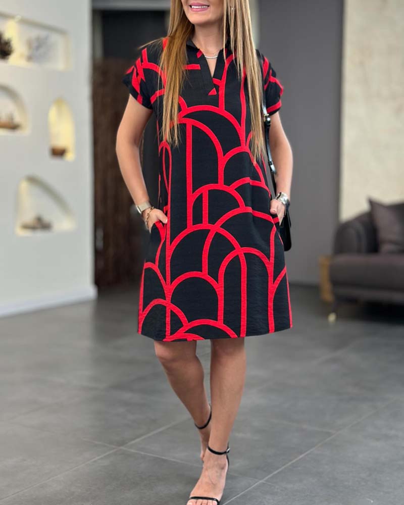 Anneliese™ | Abito Polo con Stampa Grafica