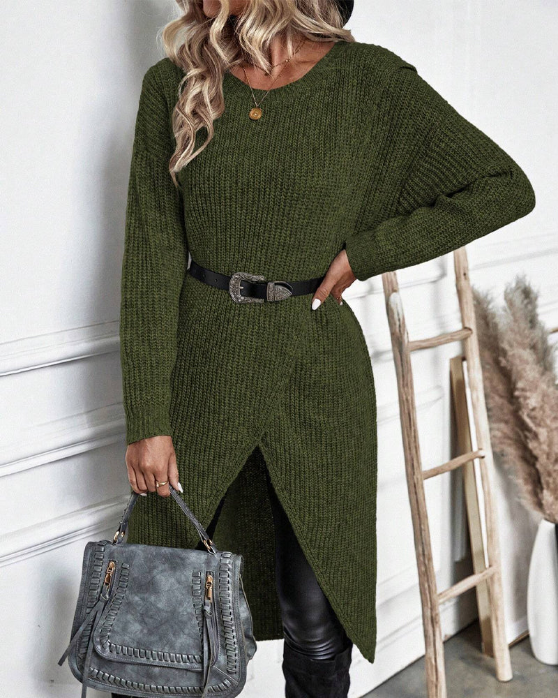 Addison™ - Abito maglione comodo in stile irregolare