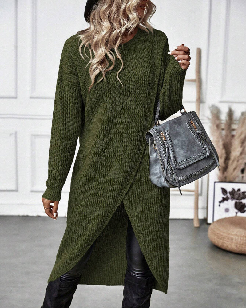 Addison™ - Abito maglione comodo in stile irregolare