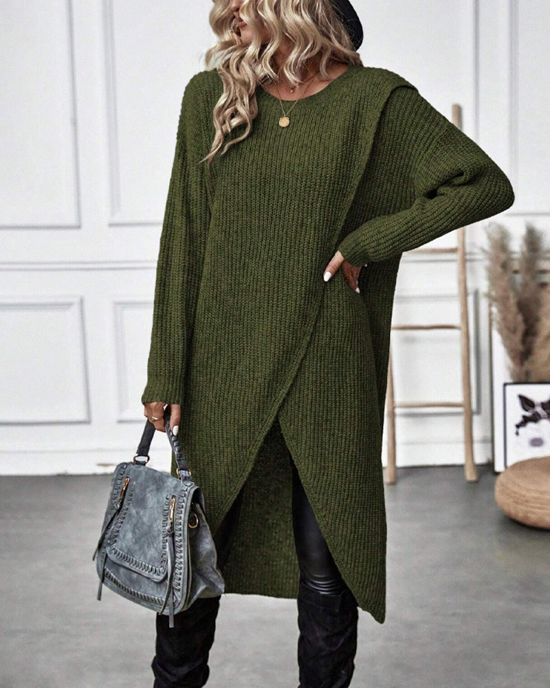 Addison™ - Abito maglione comodo in stile irregolare
