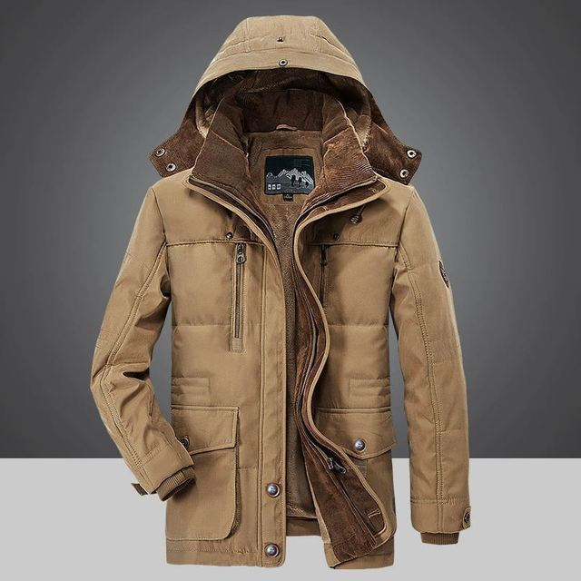 Parka Invernale Termico da Uomo con Diverse Tasche