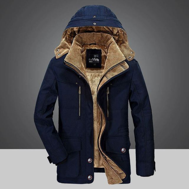 Parka Invernale Termico da Uomo con Diverse Tasche