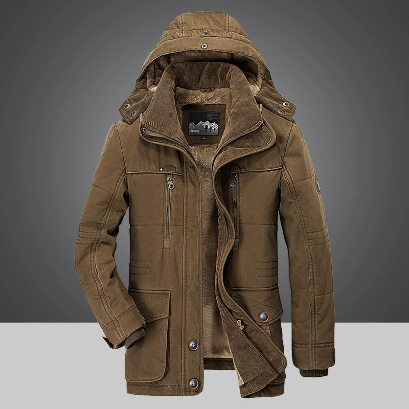 Parka Invernale Termico da Uomo con Diverse Tasche