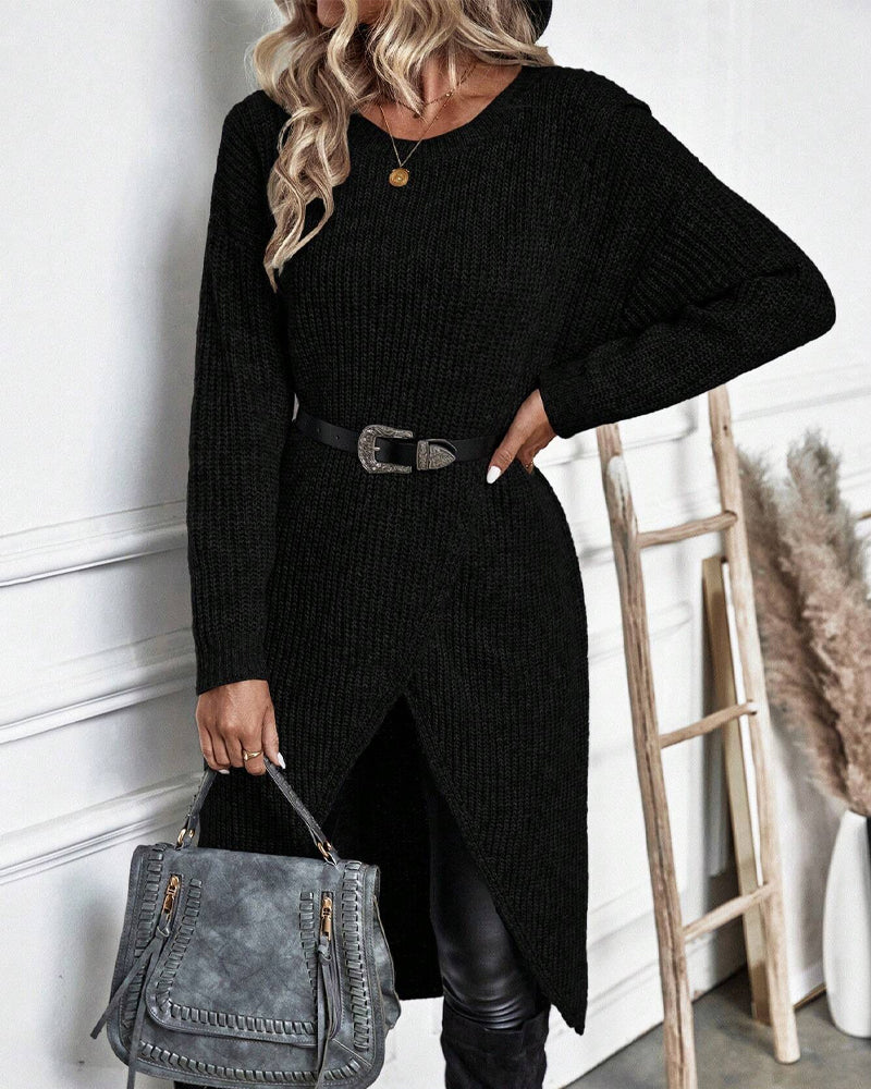 Addison™ - Abito maglione comodo in stile irregolare