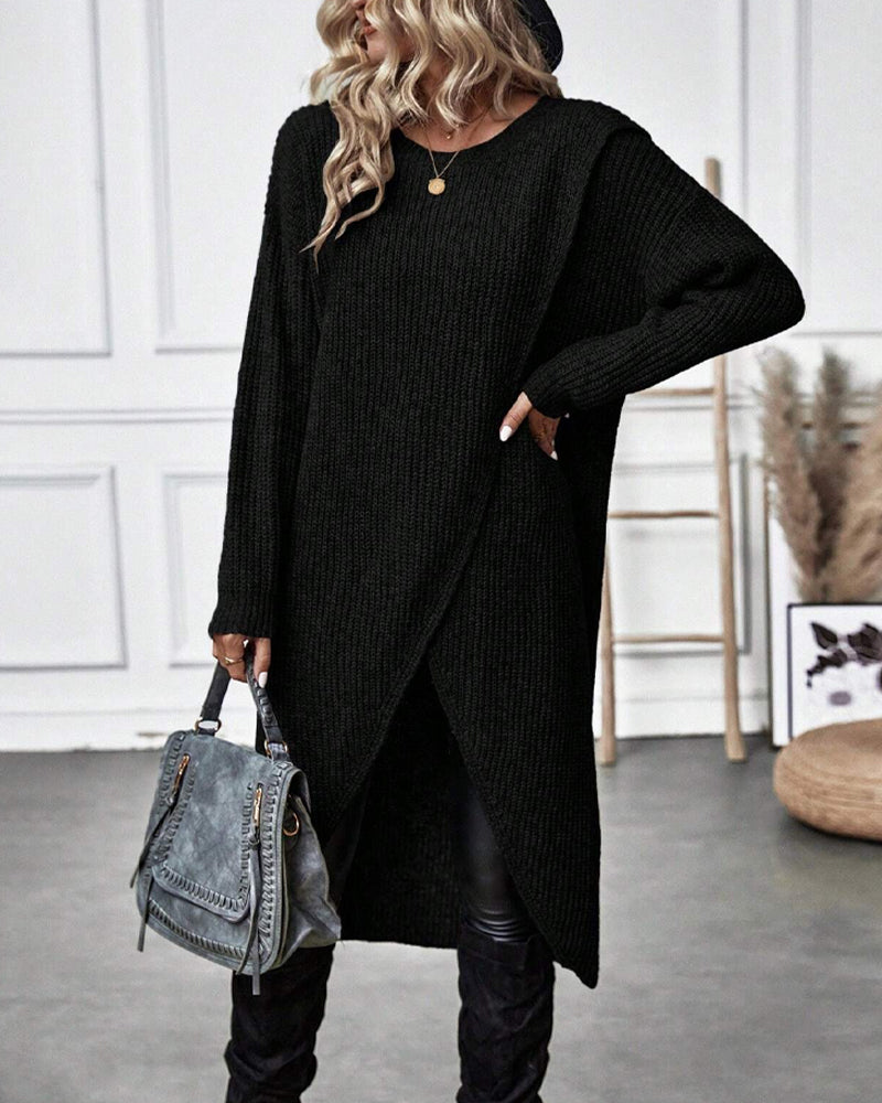 Addison™ - Abito maglione comodo in stile irregolare