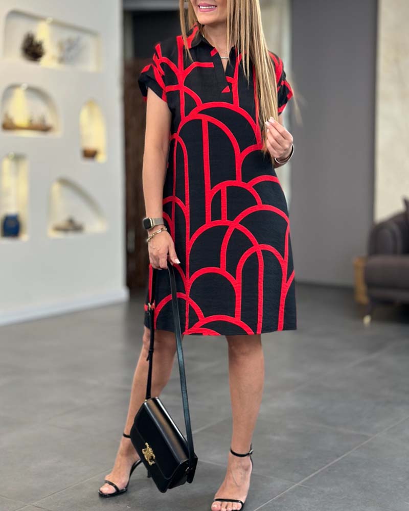 Anneliese™ | Abito Polo con Stampa Grafica
