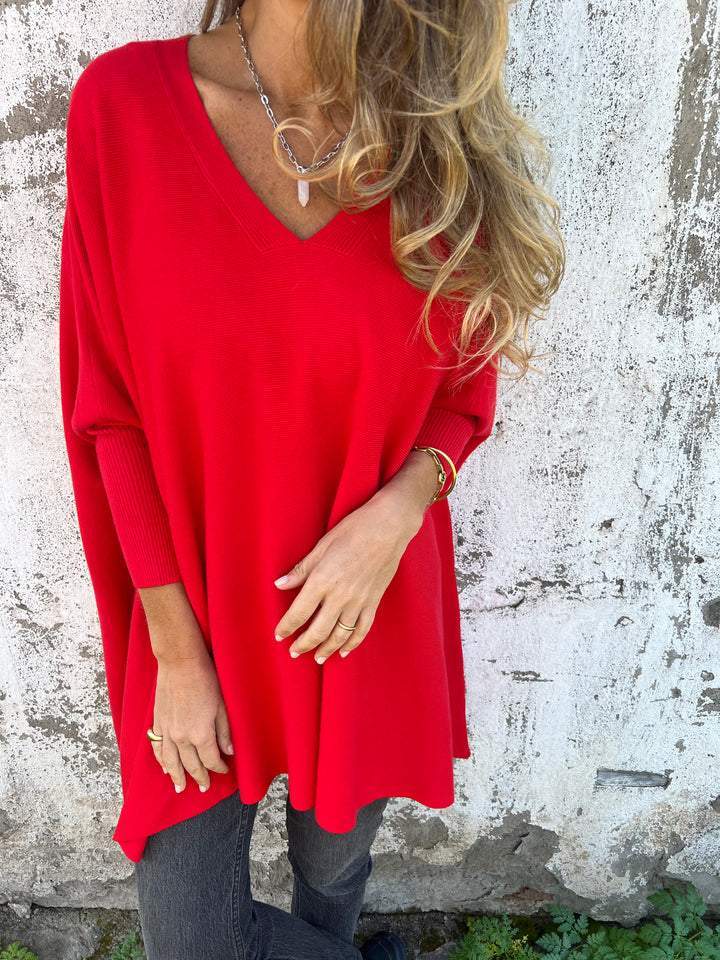 Grace™ - Maglione lavorato a maglia con scollo a V e maniche lunghe