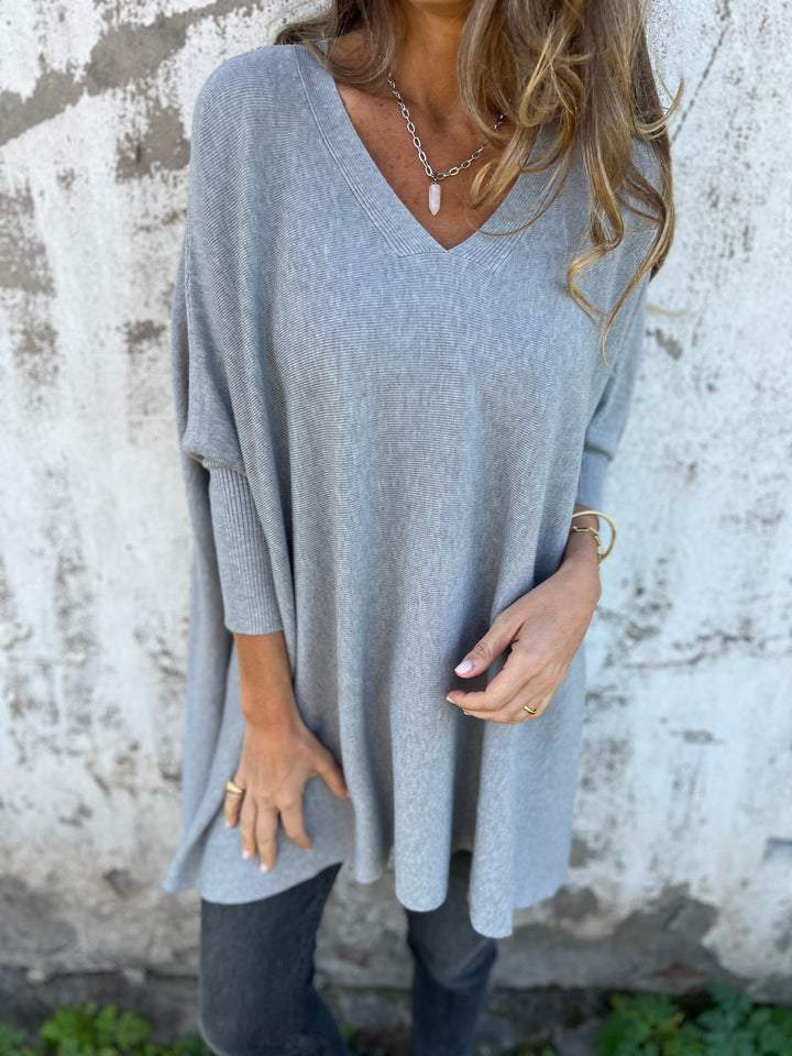Grace™ - Maglione lavorato a maglia con scollo a V e maniche lunghe