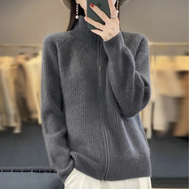Charlotte™ - Cardigan in Lana con Zip