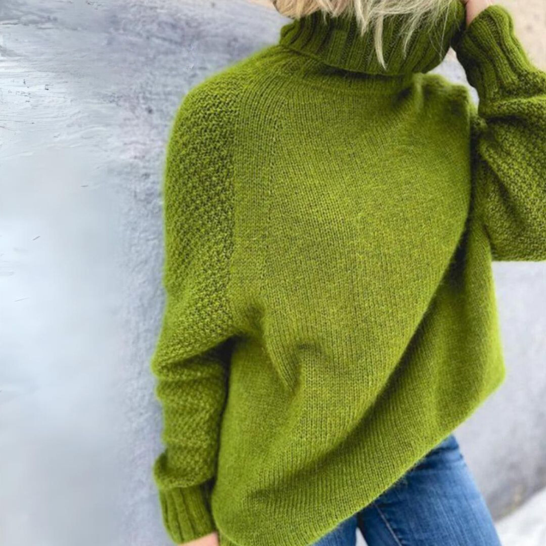 Angela - Elegante Maglione con Collo Alto