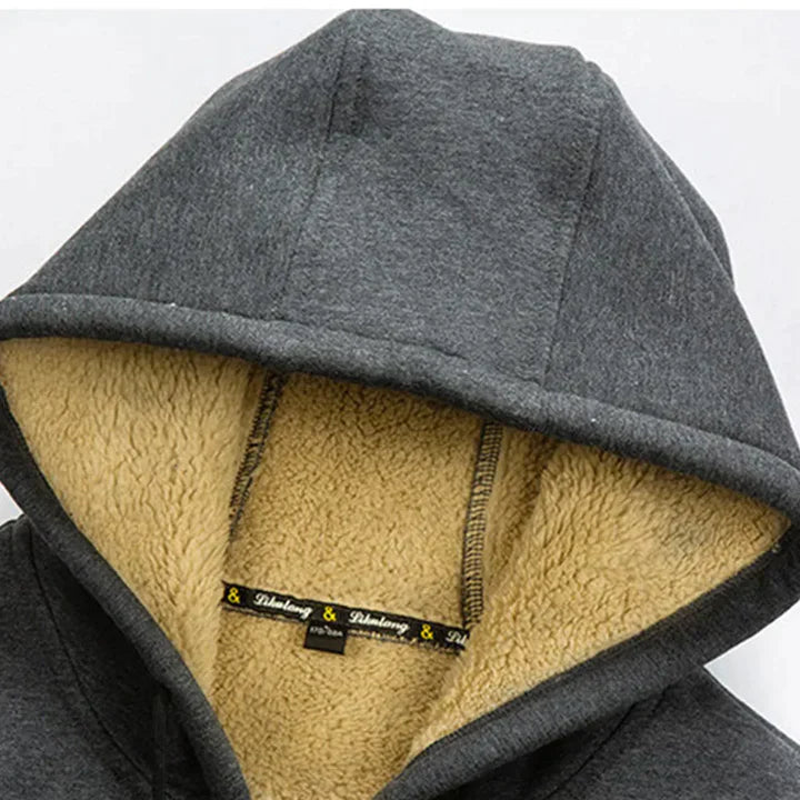 Gilben - Giacca invernale da uomo con cappuccio e fleece