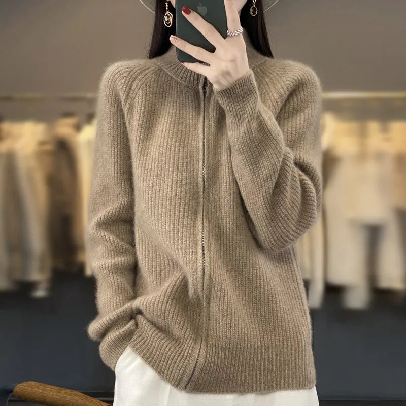 Charlotte™ - Cardigan in Lana con Zip