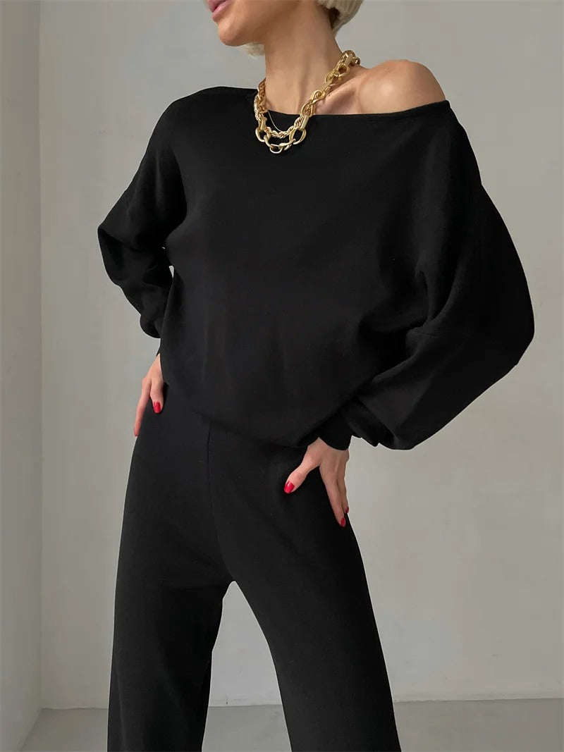 Ellie™ - Set Monocromatico Elegante in Maglia Invernale