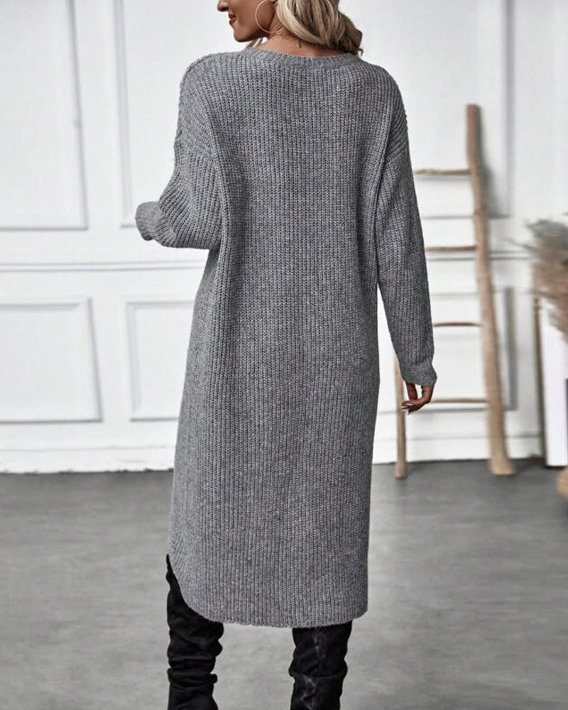 Addison™ - Abito maglione comodo in stile irregolare