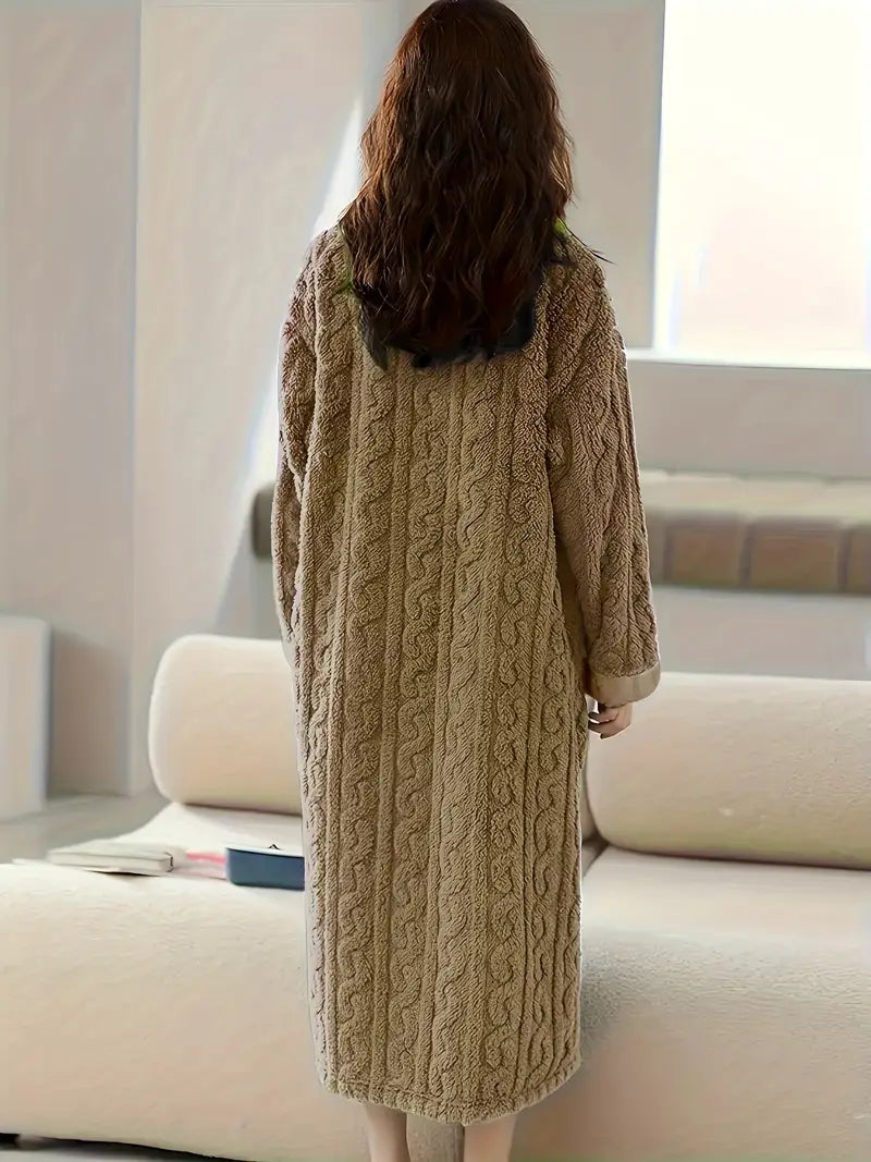 Abigail™ - Abito Invernale in Fleece Jacquard Morbido