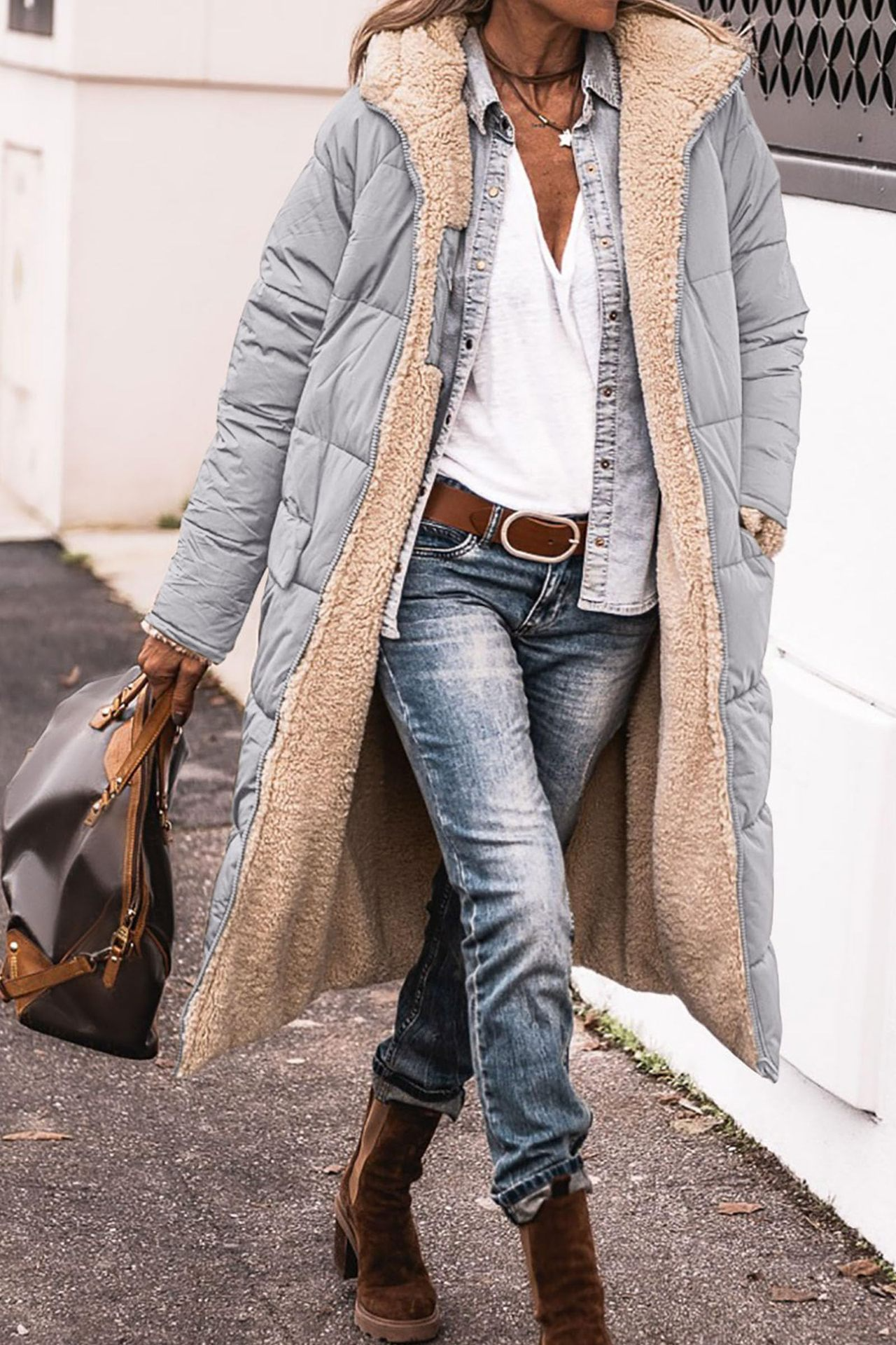 Johna – Cappotto Sherpa Lussuoso e Reversibile