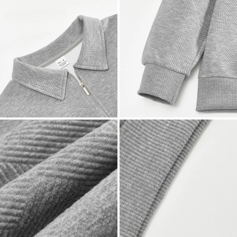 James™ - Maglione Vintage Design Geometrico con Zip