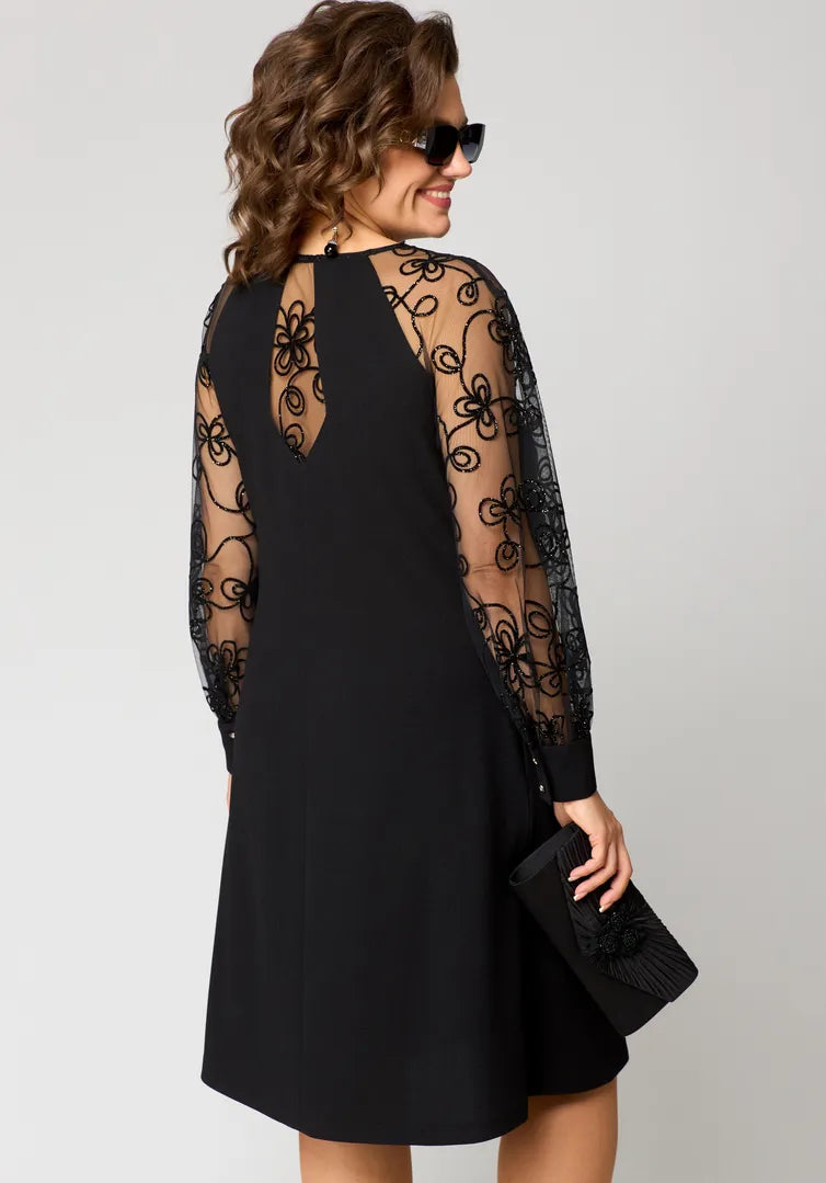 Destiny - Abito con Maniche in Pizzo alla Moda