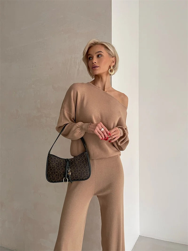 Ellie™ - Set Monocromatico Elegante in Maglia Invernale