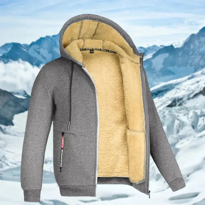 Gilben - Giacca invernale da uomo con cappuccio e fleece