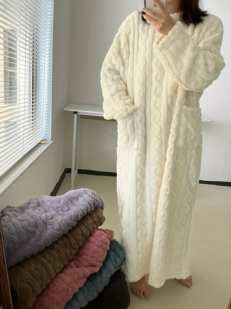 Abigail™ - Abito Invernale in Fleece Jacquard Morbido