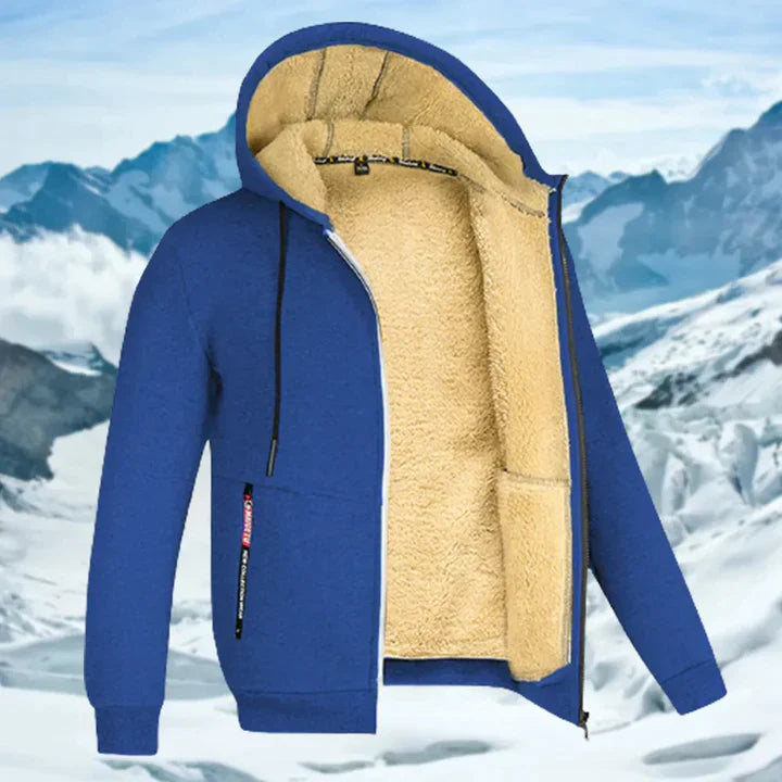 Gilben - Giacca invernale da uomo con cappuccio e fleece