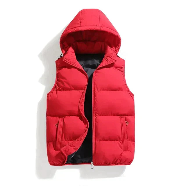 Gilet da uomo con cappuccio rimovibile
