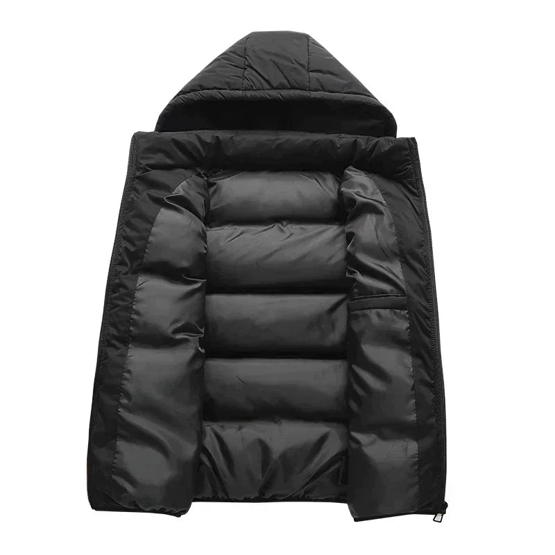 Gilet da uomo con cappuccio rimovibile