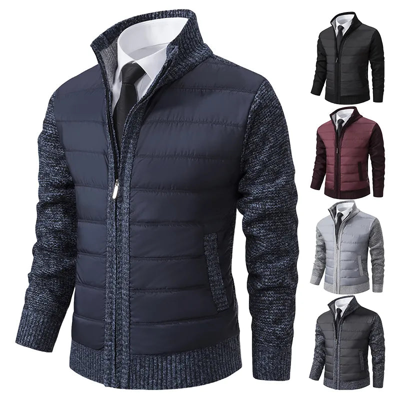 Giacca a maglia invernale versatile da uomo