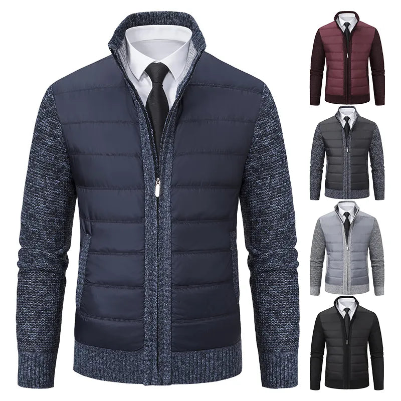 Giacca a maglia invernale versatile da uomo