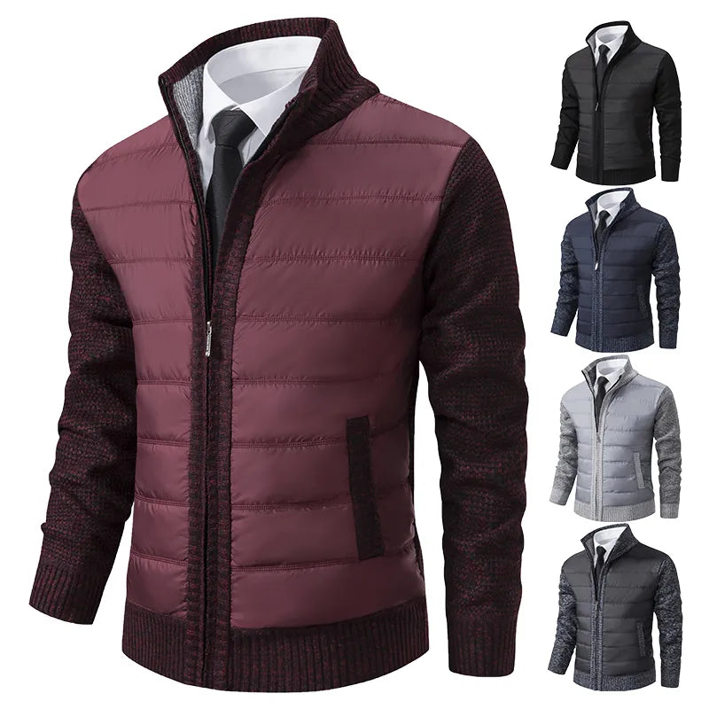 Giacca a maglia invernale versatile da uomo