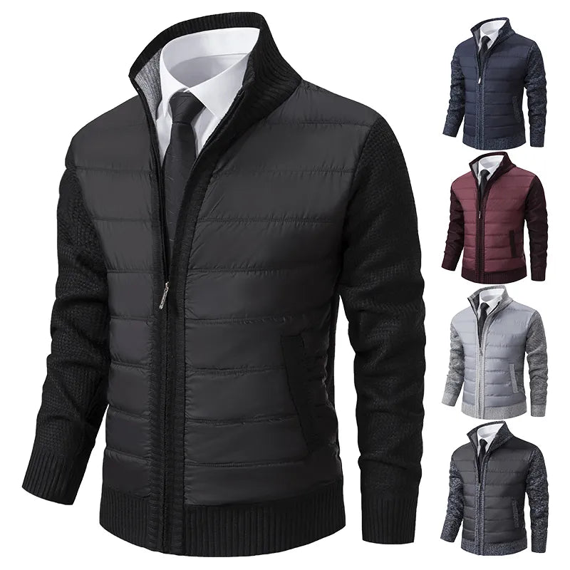Giacca a maglia invernale versatile da uomo
