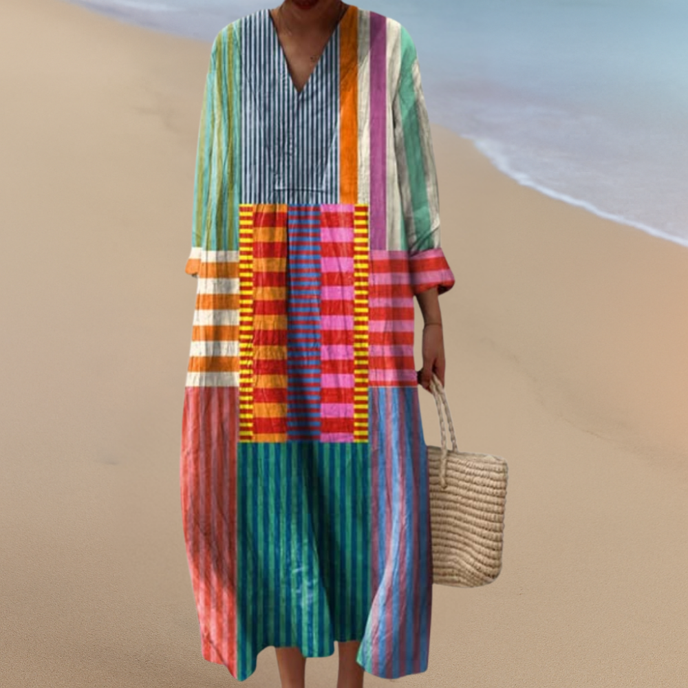 Abito Maxy Boho – Motivi audaci, comfort senza complicazioni