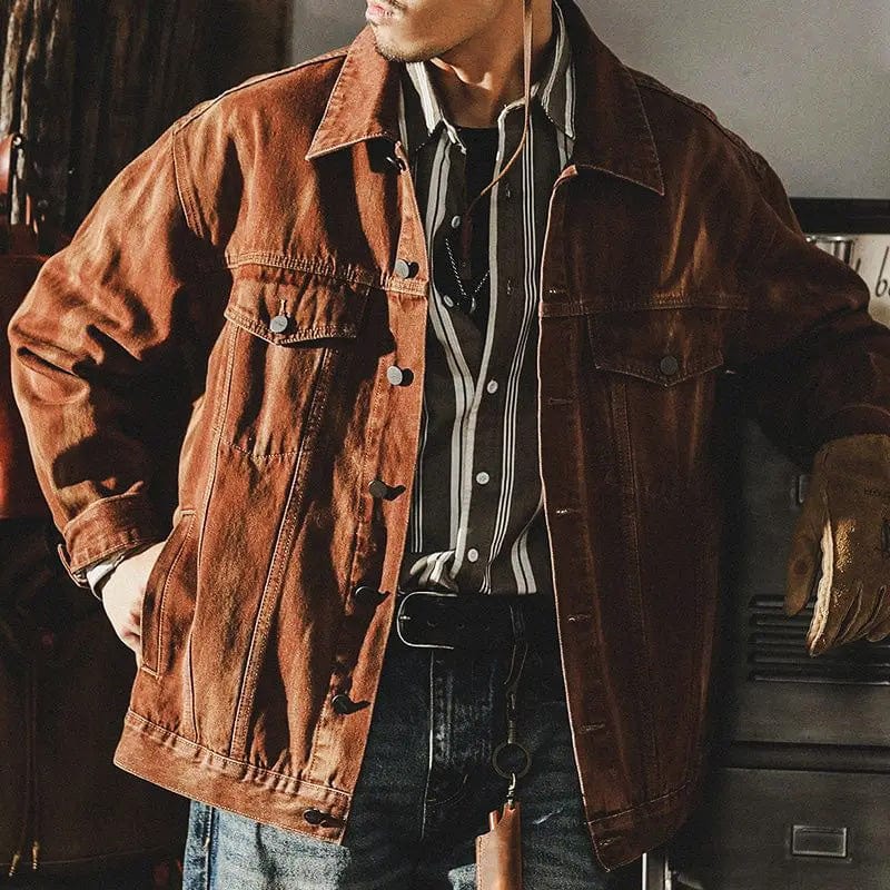 Isaac™ – Giacca di Jeans Vintage Elegante