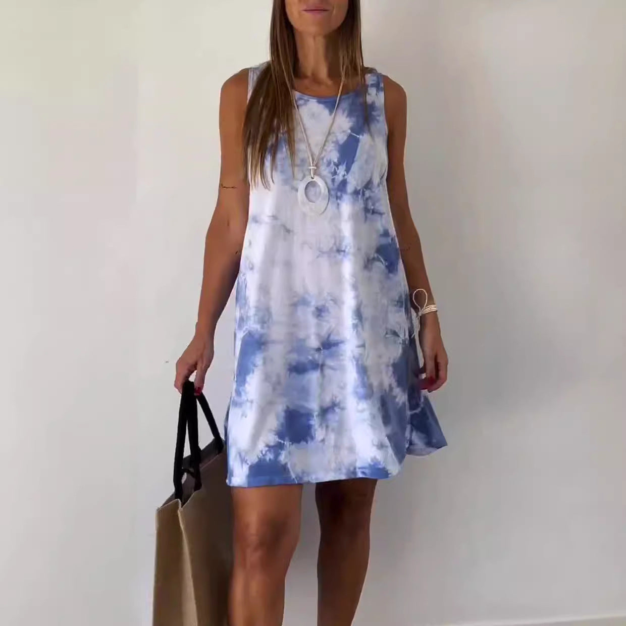 Josie - Mini Abito con Stampa Tie Dye Gradiente