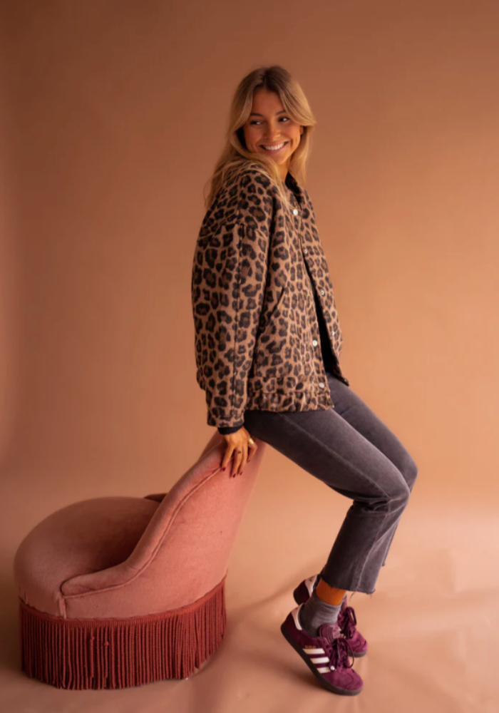 LEONA™ | Giacca Bomber con Stampa Leopardata