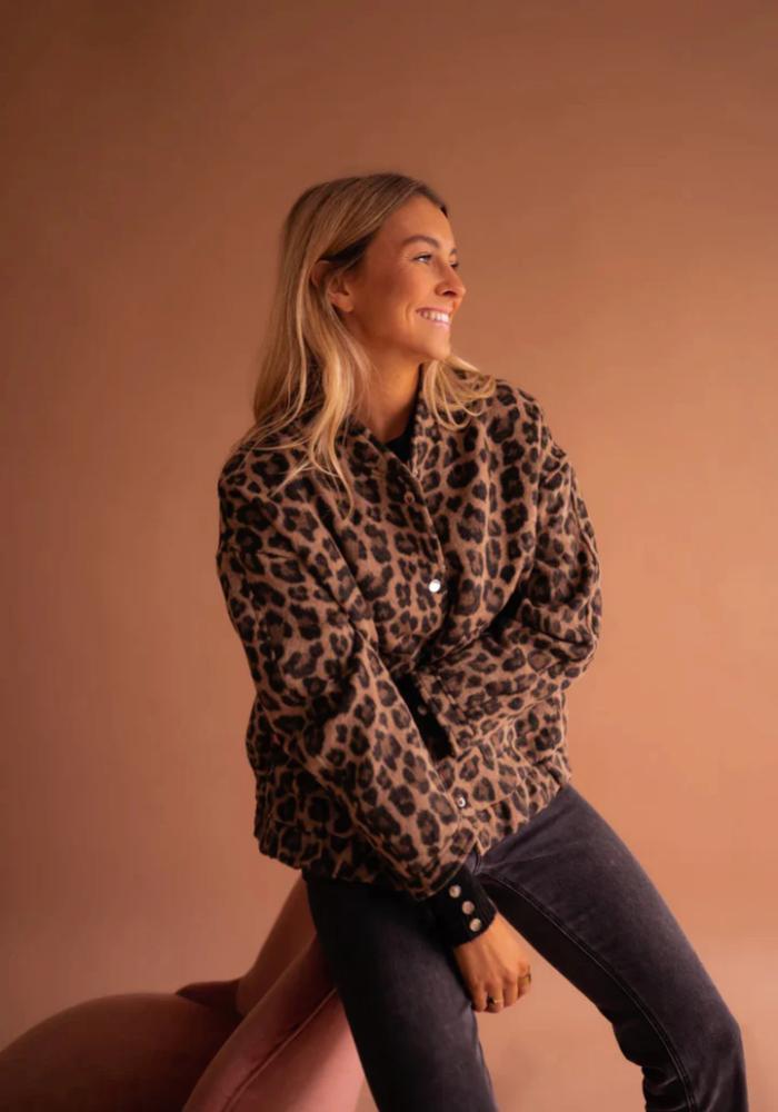 LEONA™ | Giacca Bomber con Stampa Leopardata