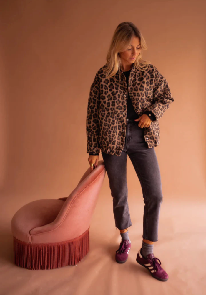 LEONA™ | Giacca Bomber con Stampa Leopardata