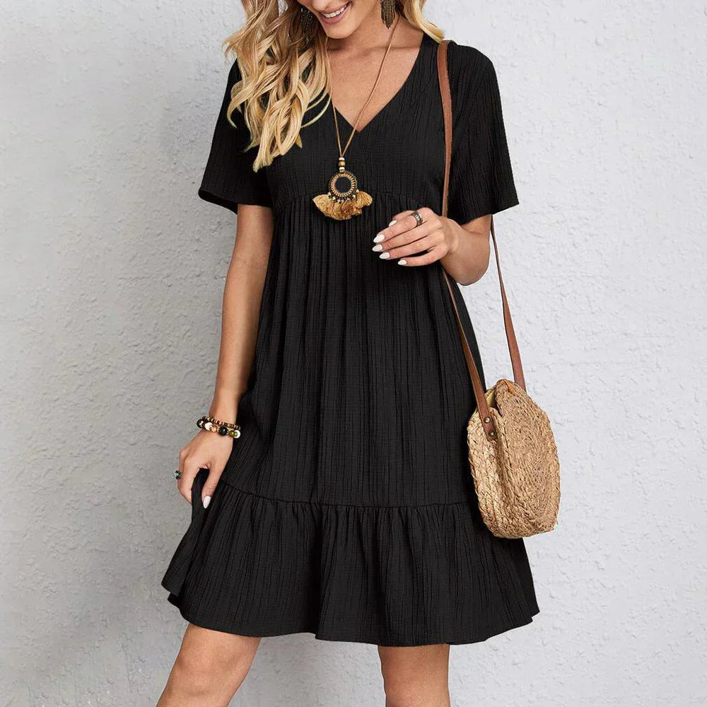 Audrey - Mini Abito Boho alla Moda con Righe