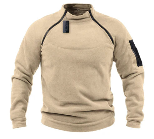 Jomartson - Pullover in Fleece Stile Militare