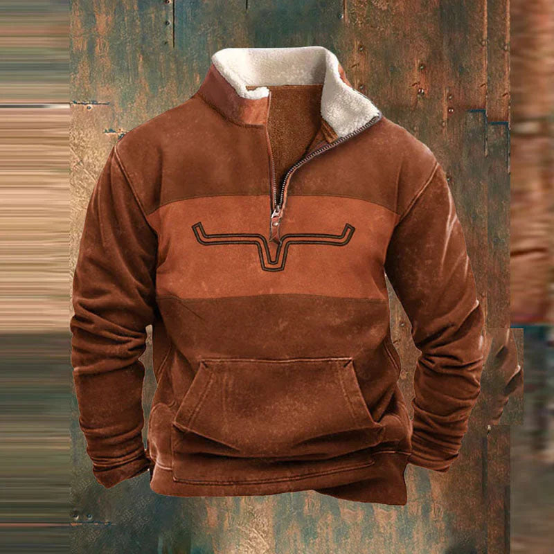 James™ - Pullover Vintage Comodo con Zip