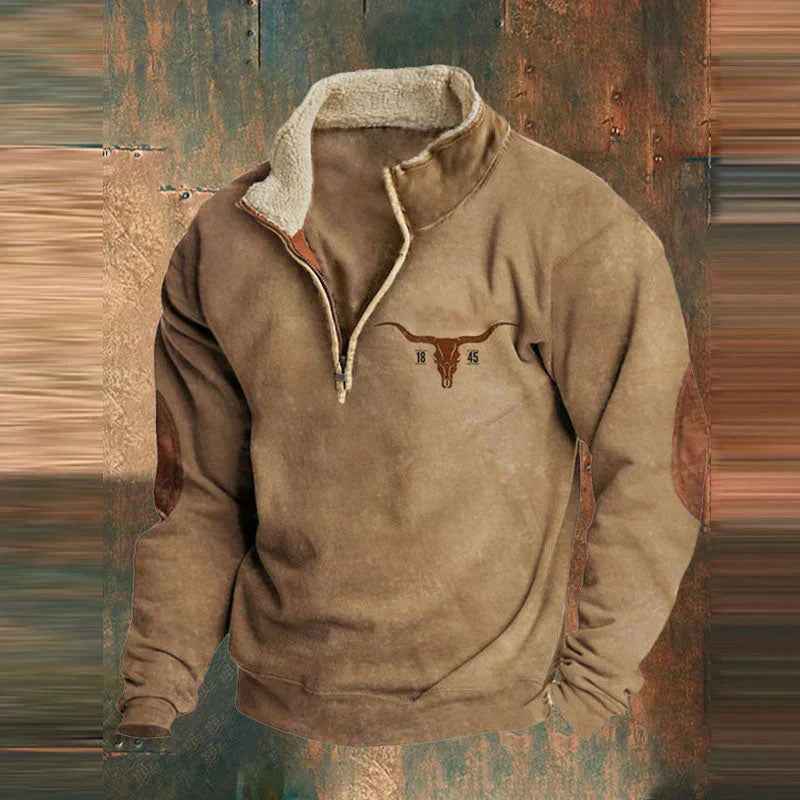 James™ - Pullover Vintage Comodo con Zip