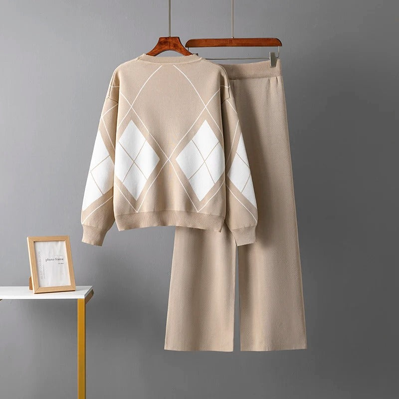 Lily™ - Set di Maglione a Maglia Caldo in Due Pezzi