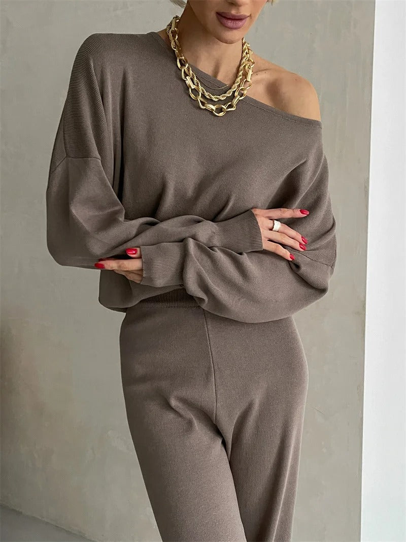Ellie™ - Set Monocromatico Elegante in Maglia Invernale